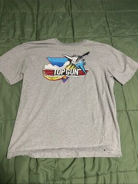 Top Gun Kids' Gray Graphic Tee with Jet Emblem